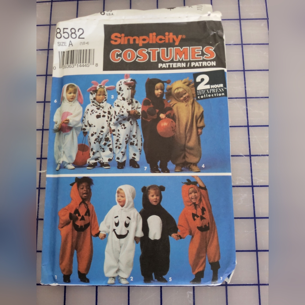 Simplicity Cow, Pig, Lady Bug, Lion Costume Sewing
